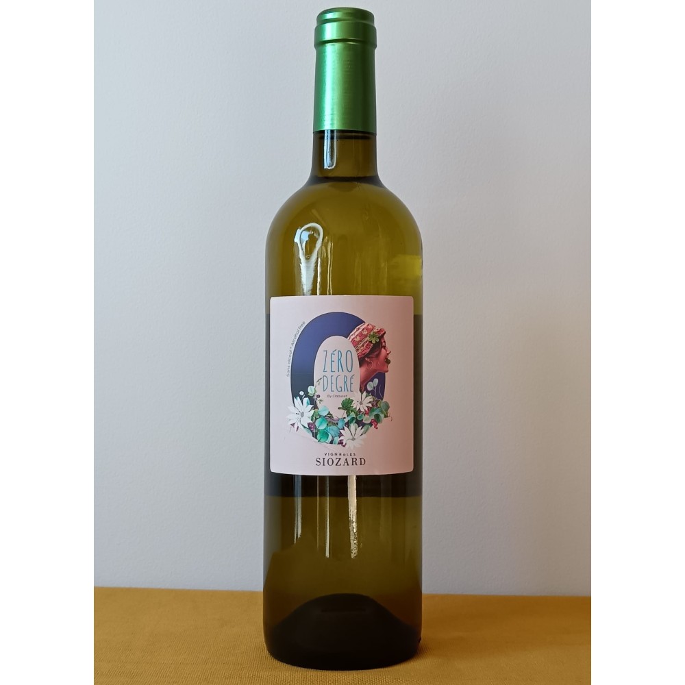 ZERO DEGRE VIN BLANC SANS ALCOOL by Claouset VIGNOBLES SIOZARD 75cl