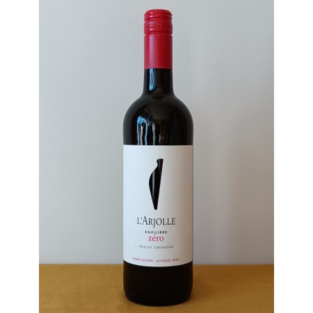 L'ARJOLLE EQUILIBRE ZERO MERLOT GRENACHE ROUGE sans alcool 75cl