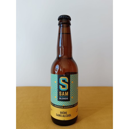 SAM Sans Alcool. Blonde houblonnée sans alcool (0.5% alc/vol) 33cl