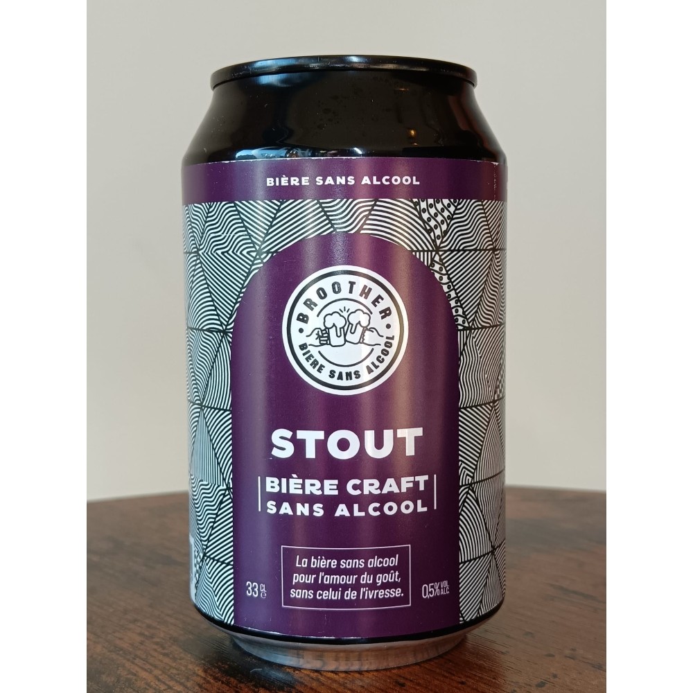 BROOTHER BIERE STOUT BIRER CRAFT bière artisanale sans alcool 33 cl