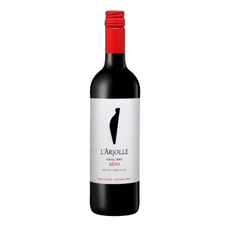 L'ARJOLLE EQUILIBRE ZERO MERLOT GRENACHE ROUGE sans alcool 75cl