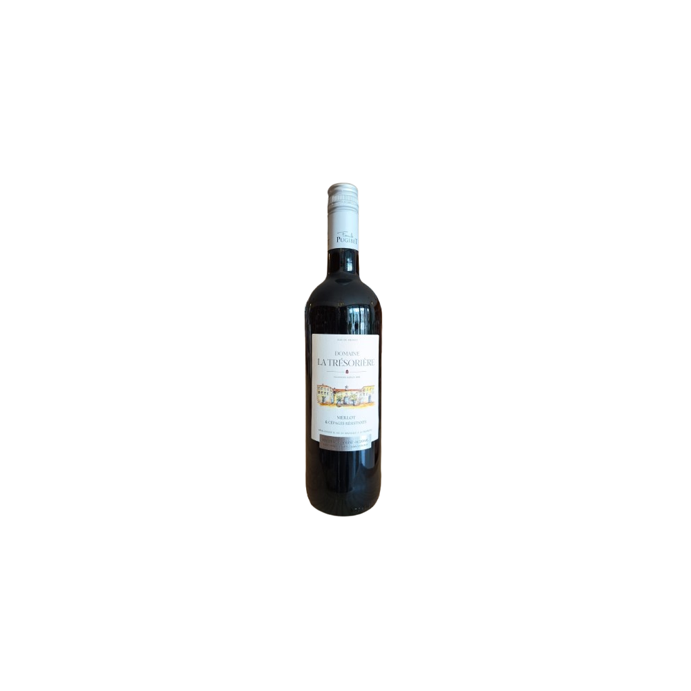 DOMAINE LA TRESORIERE MERLOT & CEPAGES RESISTANTS sans alcool 75cl