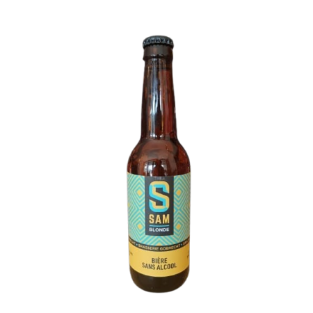 SAM Sans Alcool. Blonde houblonnée sans alcool (0.5% alc/vol) 33cl