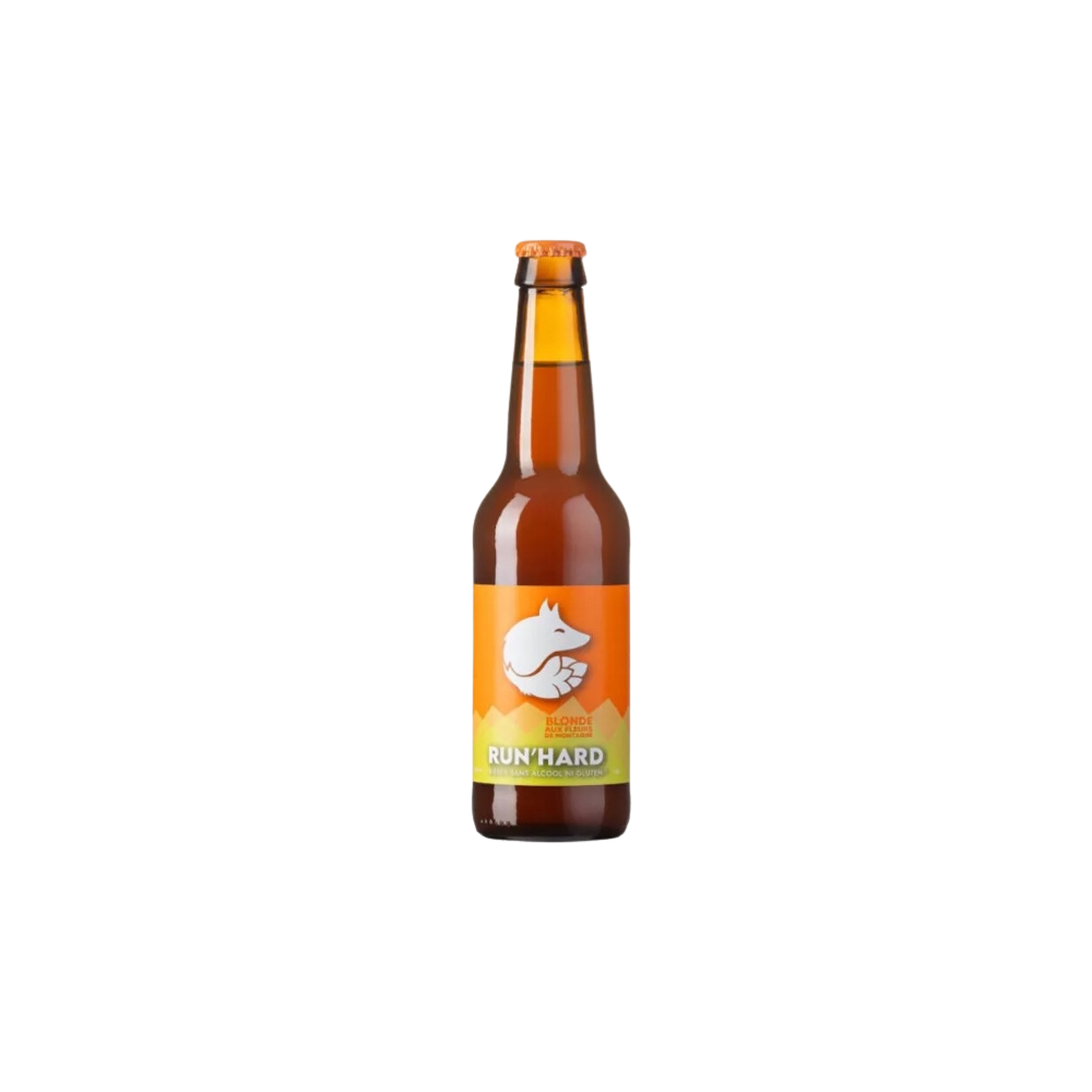 Run'hard, bière sans gluten, sans alcool, faible en sucre